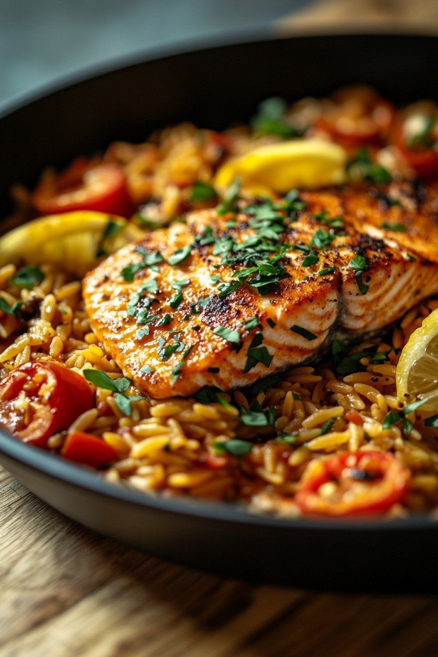 Eine Pfannenlachs mit Zitronen-Orzo - Image 3