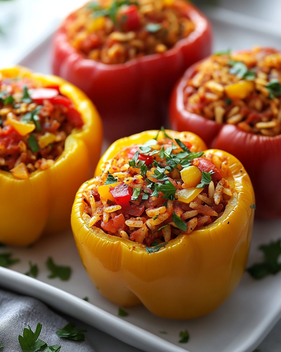 Schnelle gefüllte Paprika mit rotem Reis - Image 1