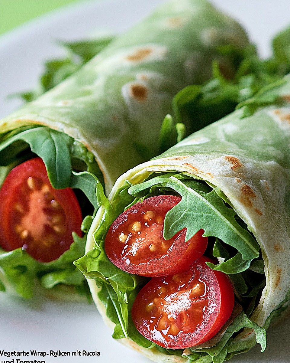 Vegetarische Wrap-Rollen mit Rucola und Tomaten – frisch und köstlich! - Image 3