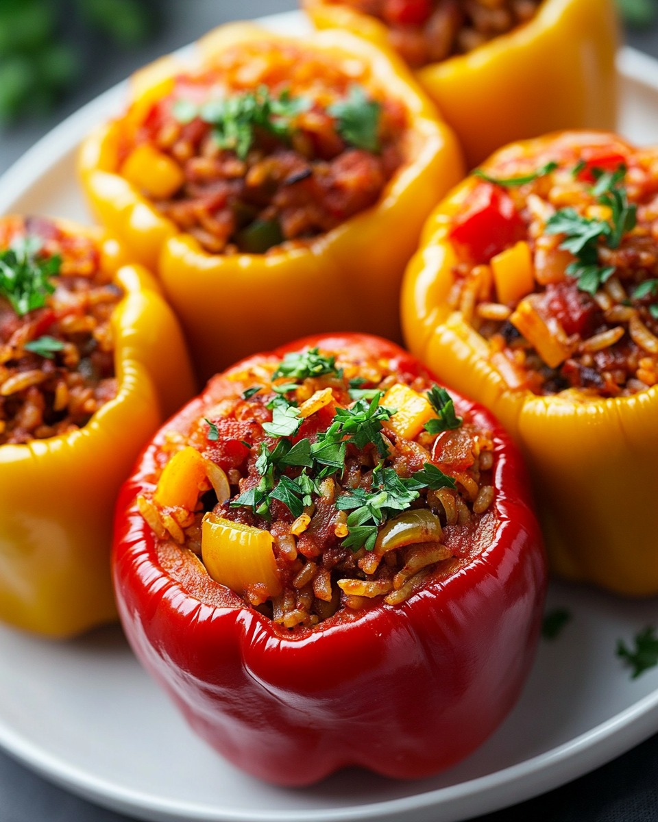 Schnelle gefüllte Paprika mit rotem Reis - Image 4
