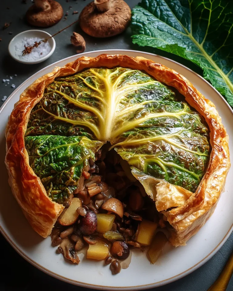 Wirsing-Pie mit Pilz-Linsen-Kartoffelfüllung - Image 1