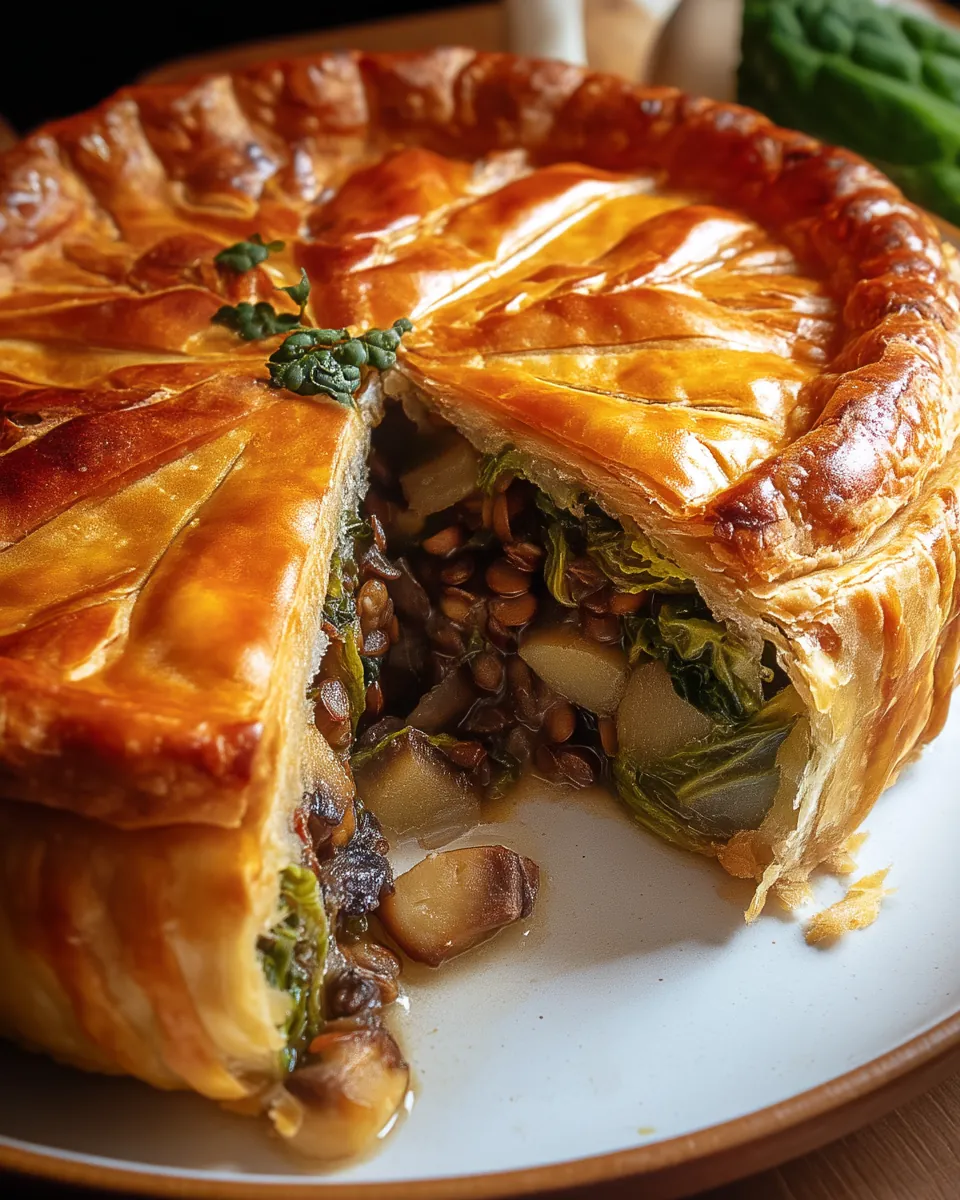 Wirsing-Pie mit Pilz-Linsen-Kartoffelfüllung - Image 2