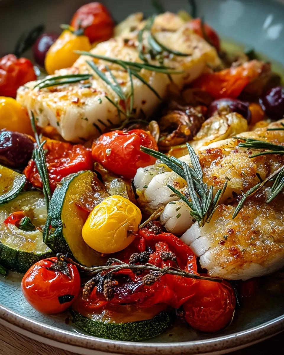 Mediterran gebackene Fischfilets mit Gemüse - Image 2