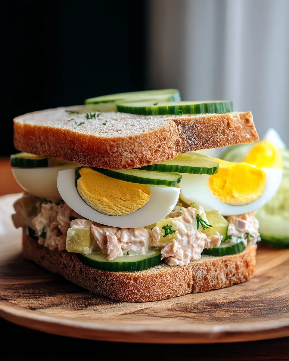 Thunfisch Sandwich mit Ei und Gurke - Image 2