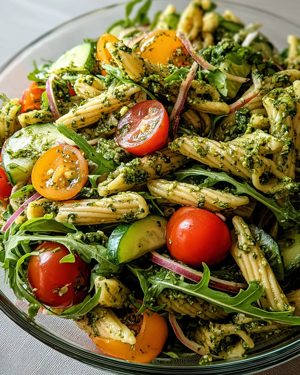 Italienischer Nudelsalat mit Rucola und Pesto - Image 2