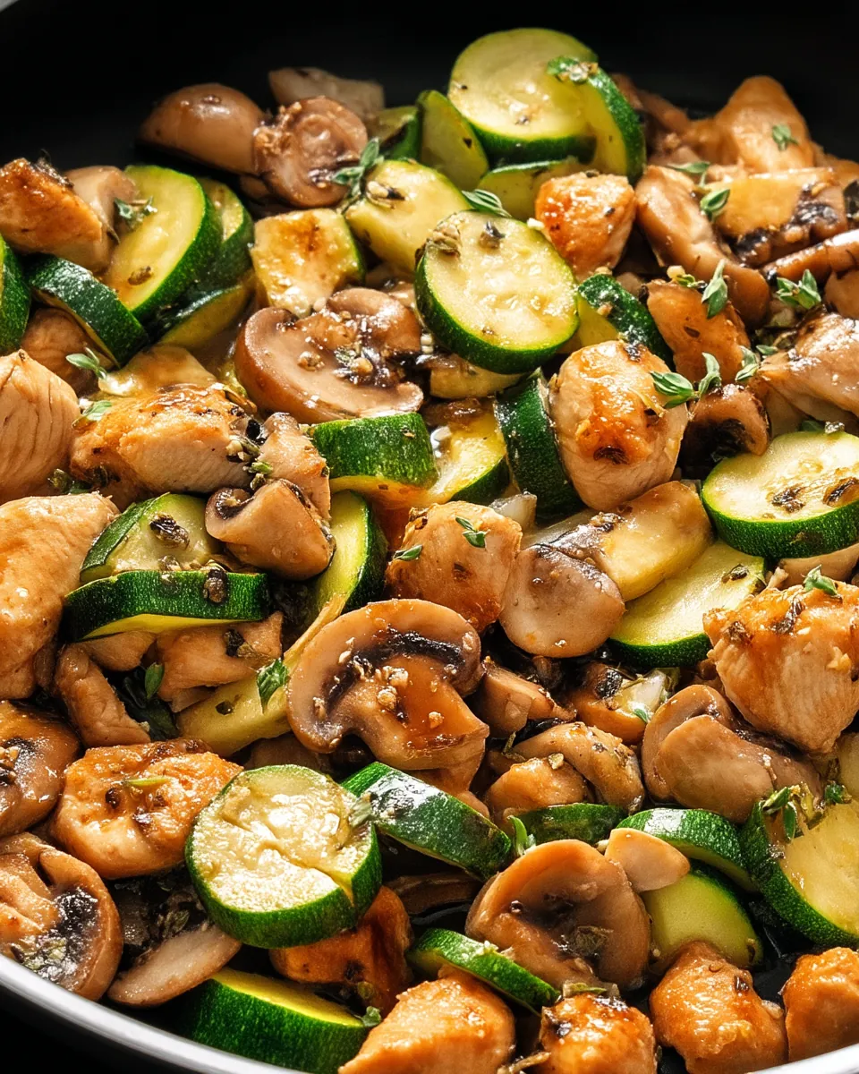 Keto Hähnchen-Zucchini-Pfanne mit Pilzen - Image 2