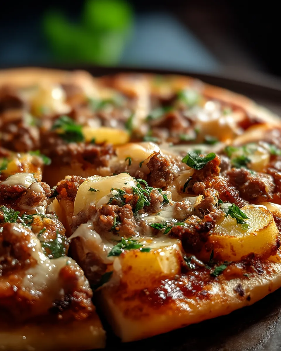 Kartoffelpizza mit Hackfleisch - Image 2
