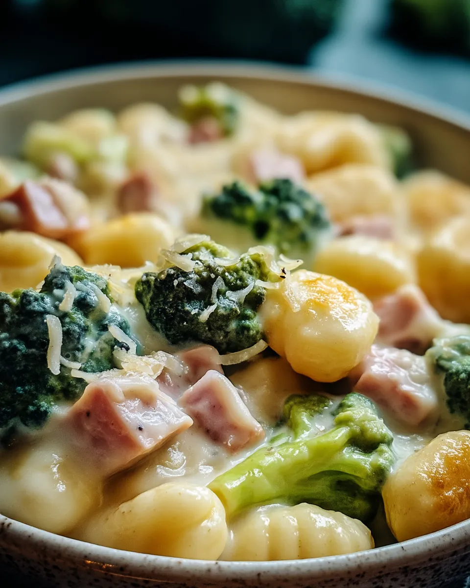 Gnocchi mit Brokkoli und Schinken in cremiger Käsesauce - Image 2