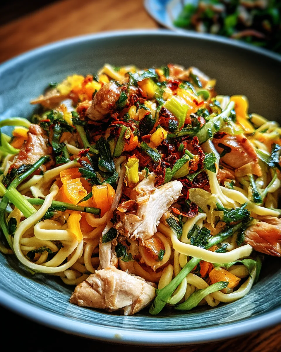 Nudel-Hähnchensalat mit Frühlingszwiebeln - Image 2